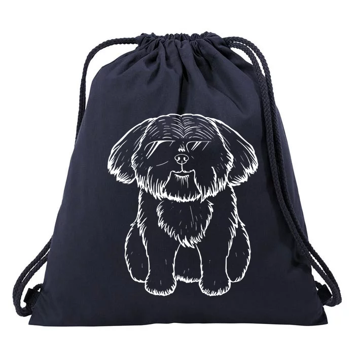 Shih Tzu Dad Grafic Shih Tzu Dog With Sunglasses Shih Tzu Drawstring Bag