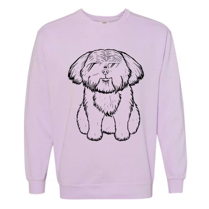 Shih Tzu Dad Grafic Shih Tzu Dog With Sunglasses Shih Tzu Garment-Dyed Sweatshirt