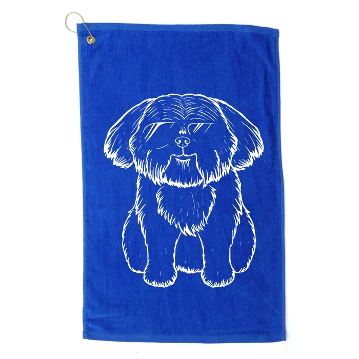 Shih Tzu Dad Grafic Shih Tzu Dog With Sunglasses Shih Tzu Platinum Collection Golf Towel