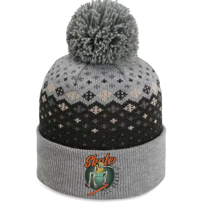 Skate Till Death The Baniff Cuffed Pom Beanie