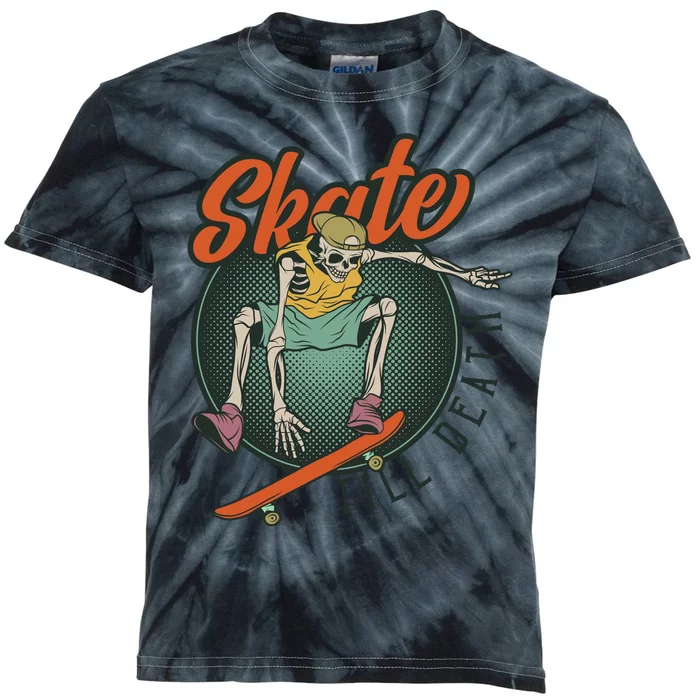 Skate Till Death Kids Tie-Dye T-Shirt