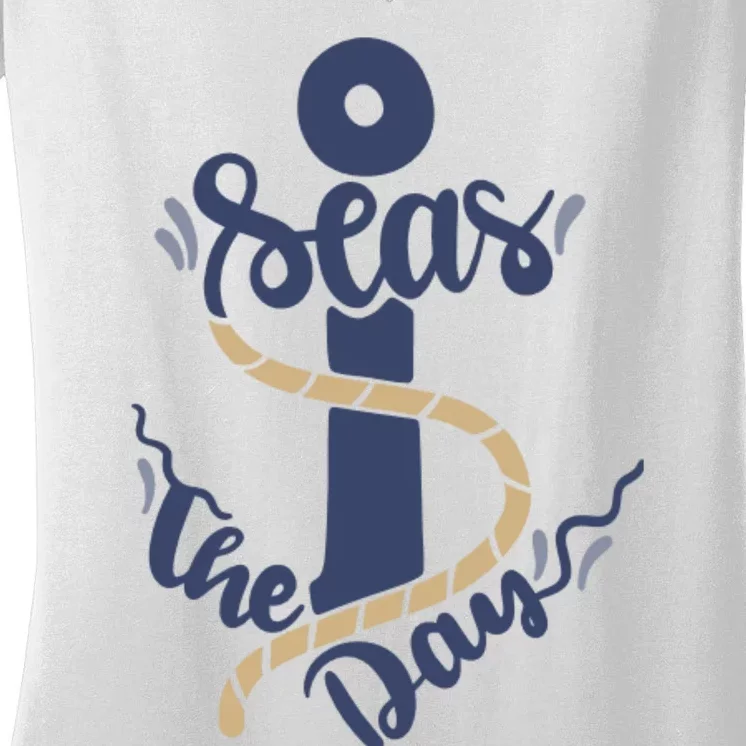 Seas The Day Women's V-Neck T-Shirt