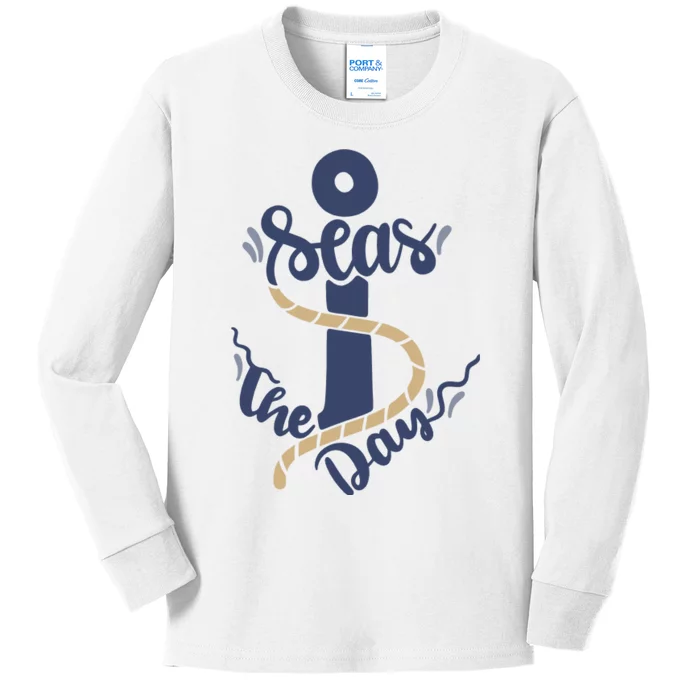 Seas The Day Kids Long Sleeve Shirt