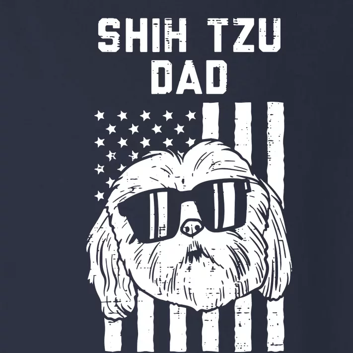 Shih Tzu Dad US Flag Cool Patriotic Dog Lover Owner Men Gift Toddler Long Sleeve Shirt