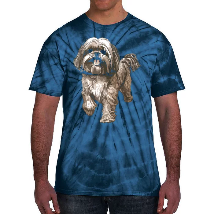 Shih Tzu Dog Animal Face Graphic For Men Women Girl Tie-Dye T-Shirt