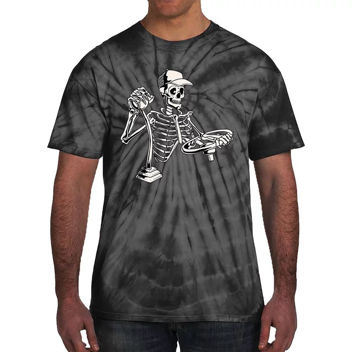 Skeleton Truck Driver Funny Big Trucking Trucker Tie-Dye T-Shirt