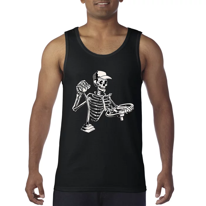 Skeleton Truck Driver Funny Big Trucking Trucker Tank Top