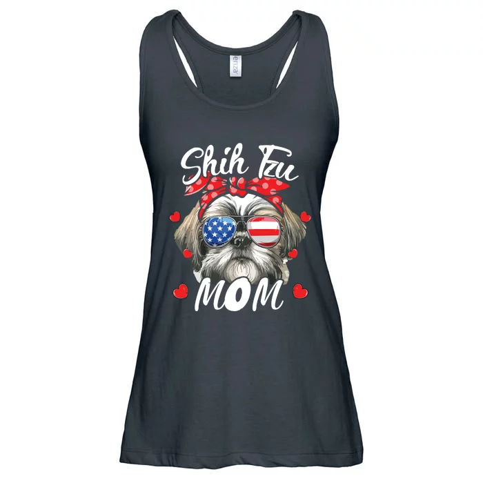 Shih Tzu Dog Mom Shih Tzu Mama Puppy Womens Mothers Day Ladies Essential Flowy Tank