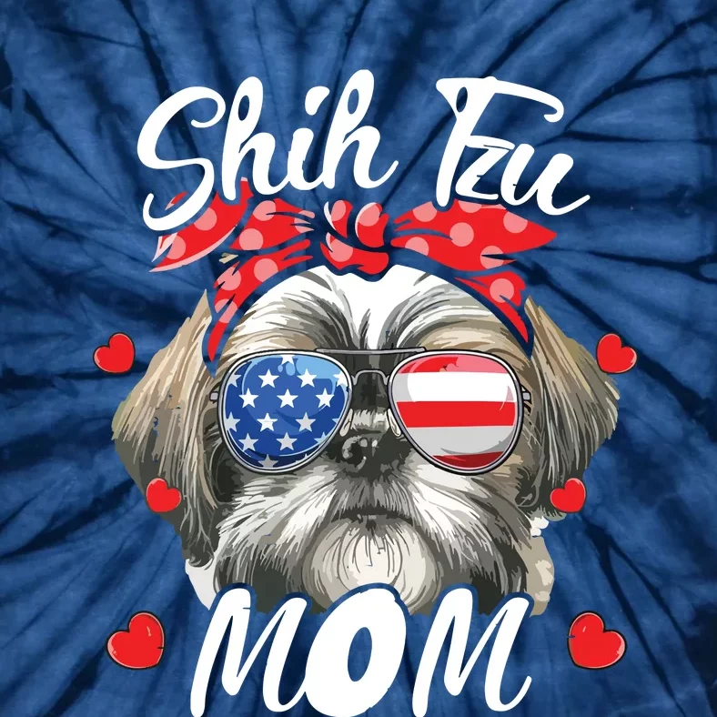 Shih Tzu Dog Mom Shih Tzu Mama Puppy Womens Mothers Day Tie-Dye T-Shirt