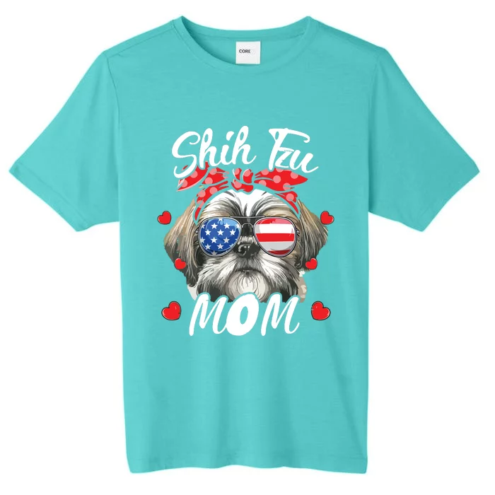 Shih Tzu Dog Mom Shih Tzu Mama Puppy Womens Mothers Day ChromaSoft Performance T-Shirt