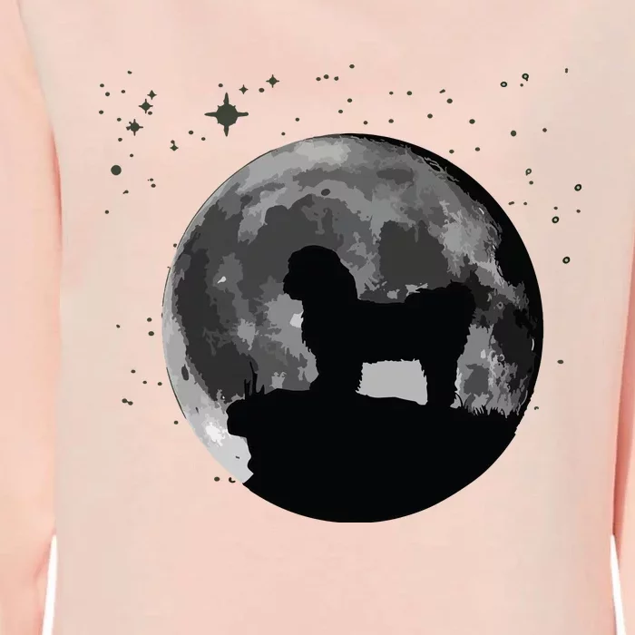 Shih Tzu Dog Moon Womens California Wash Sweatshirt