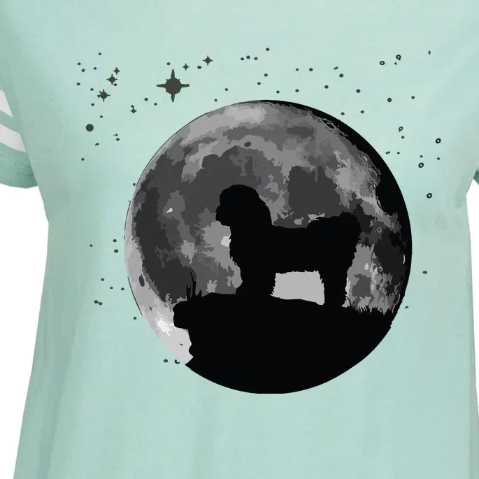 Shih Tzu Dog Moon Enza Ladies Jersey Football T-Shirt