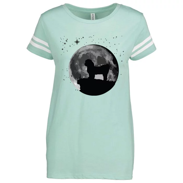 Shih Tzu Dog Moon Enza Ladies Jersey Football T-Shirt