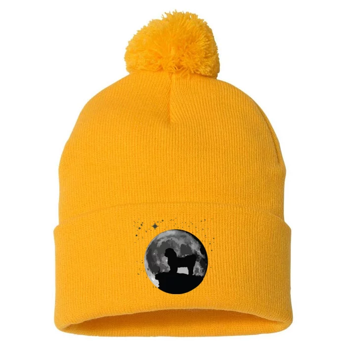 Shih Tzu Dog Moon Pom Pom 12in Knit Beanie