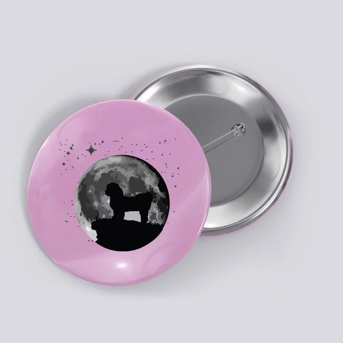 Shih Tzu Dog Moon Button