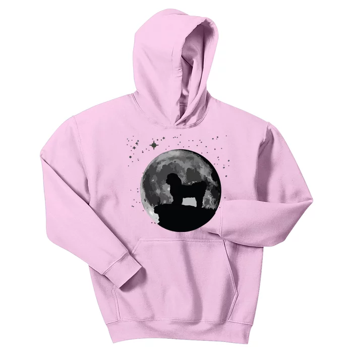 Shih Tzu Dog Moon Kids Hoodie