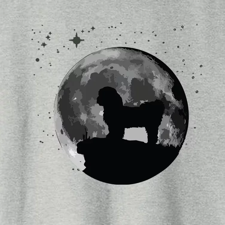 Shih Tzu Dog Moon Women's Crop Top Tee