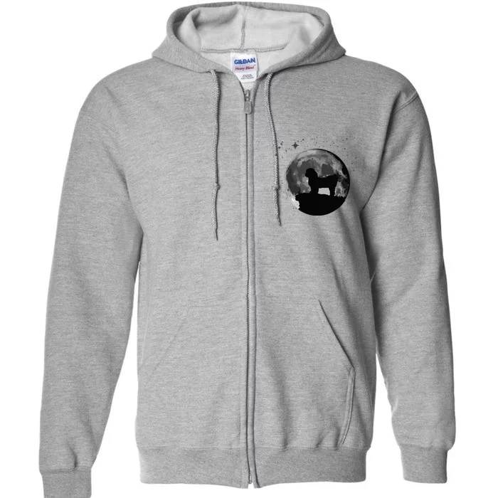 Shih Tzu Dog Moon Full Zip Hoodie