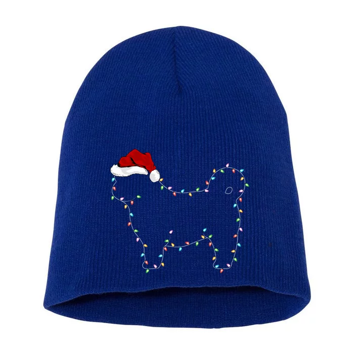 Shih Tzu Dog Xmas Lighting Santa Hat Shih Tzu Christmas Gift Short Acrylic Beanie