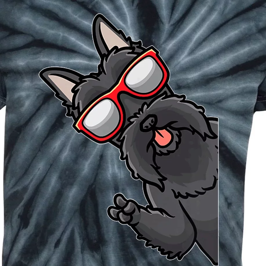 Scottish Terrier Dog Aberdeen Terrier Kids Tie-Dye T-Shirt