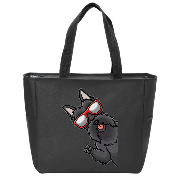 Scottish Terrier Dog Aberdeen Terrier Zip Tote Bag