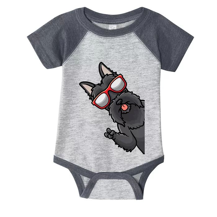 Scottish Terrier Dog Aberdeen Terrier Infant Baby Jersey Bodysuit