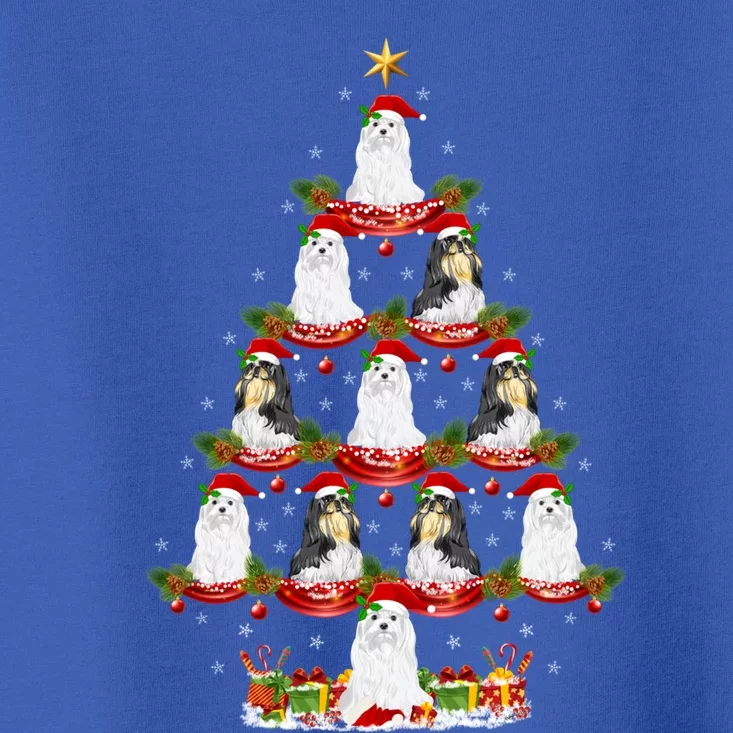 Shih Tzu Dog Xmas Tree Lighting Shih Tzu Christmas Tree Cool Gift Toddler T-Shirt