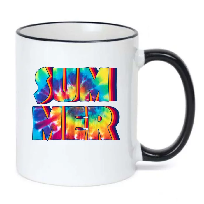 Summer Tie Dye Black Color Changing Mug