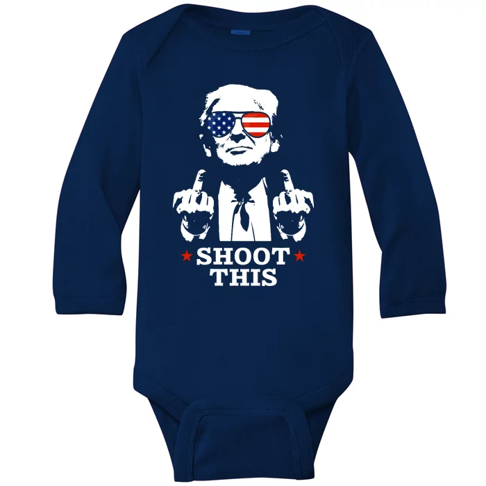 Shoot This Donald Trump You Missed Baby Long Sleeve Bodysuit