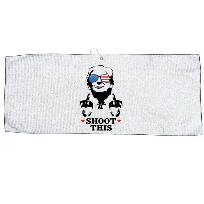 Shoot This Donald Trump You Missed Large Microfiber Waffle Golf Towel