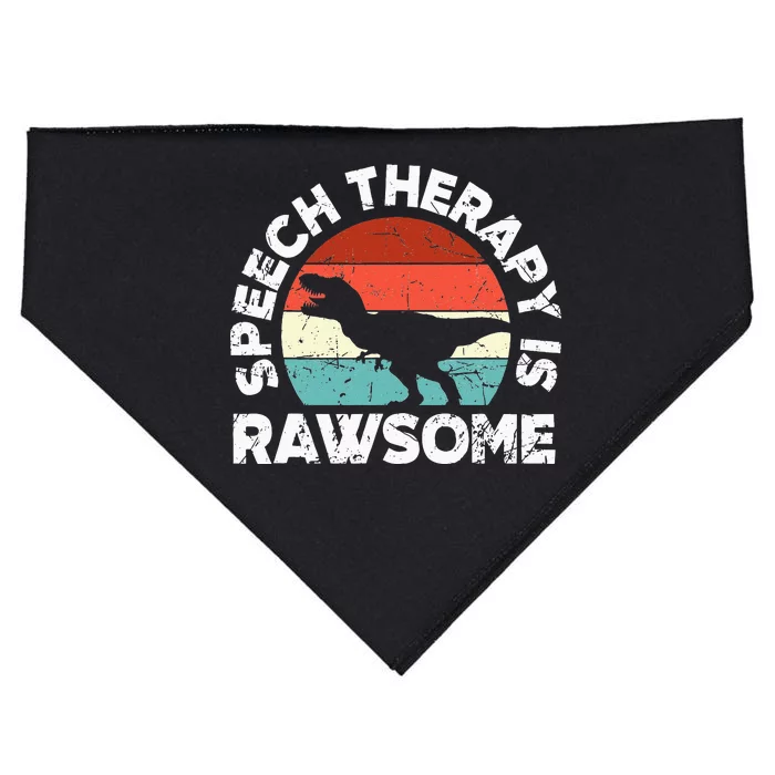 SLP Therapy Dinosaur Rawsome Speech Language Pathologist USA-Made Doggie Bandana