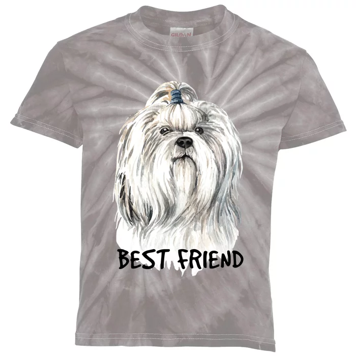 Shih Tzu Dog Kids Tie-Dye T-Shirt