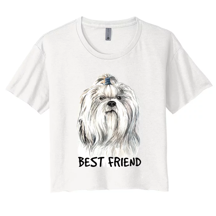 Shih Tzu Dog Women's Crop Top Tee