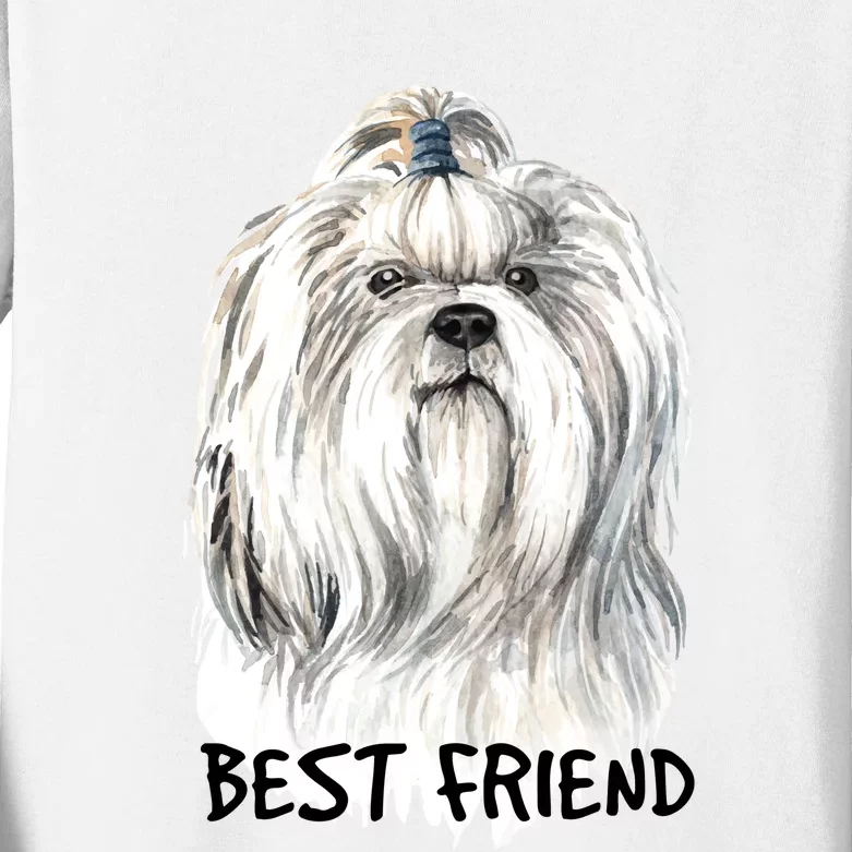 Shih Tzu Dog Kids Long Sleeve Shirt