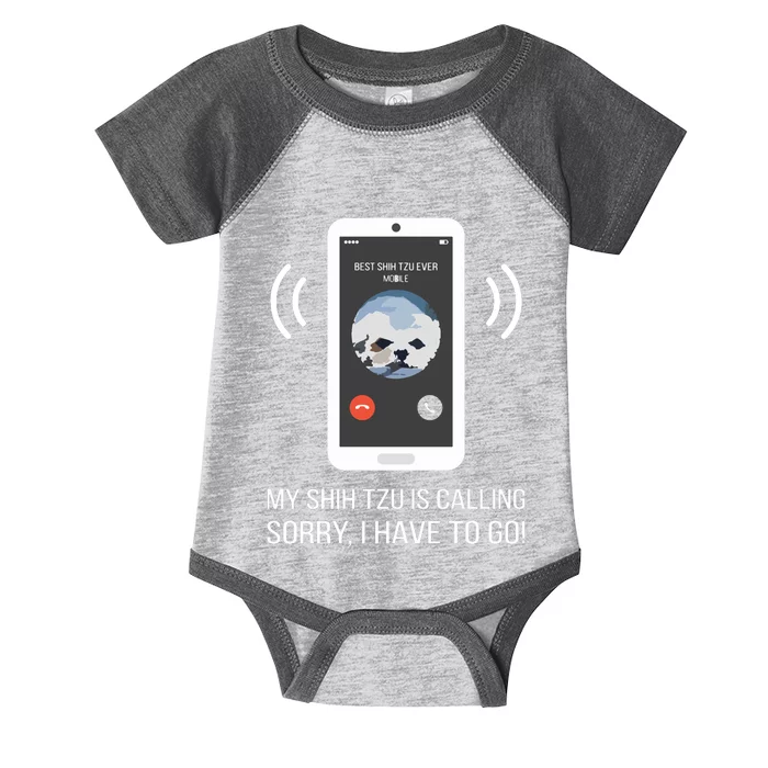 Shih Tzu Dog Long Sleeve Funny Infant Baby Jersey Bodysuit