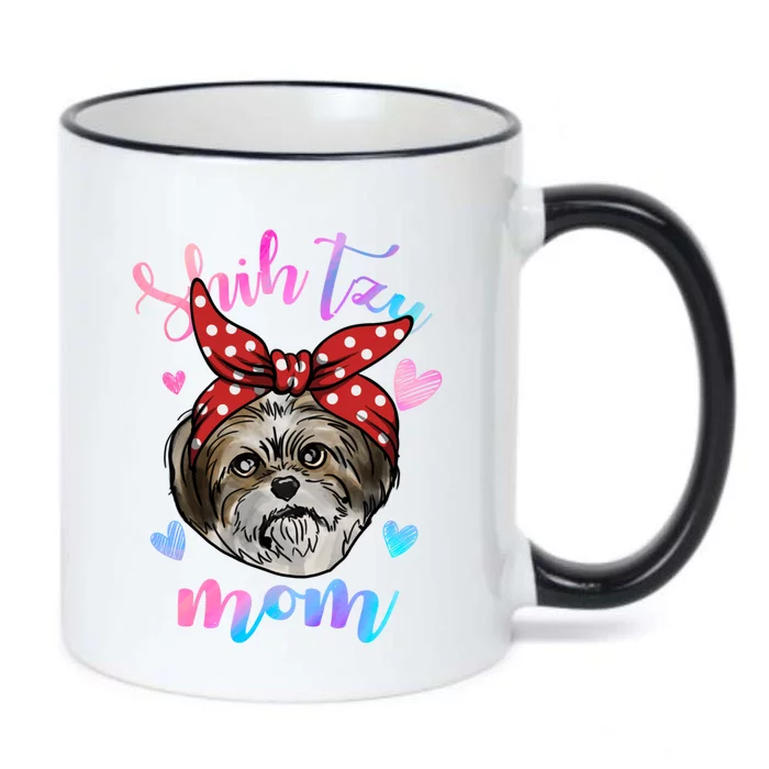 Shih Tzu Dog Lover Funny Cute Mom Mama Mother Gift Black Color Changing Mug