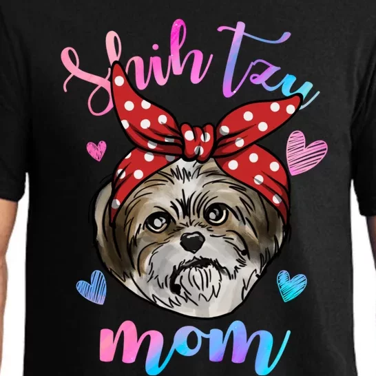 Shih Tzu Dog Lover Funny Cute Mom Mama Mother Gift Pajama Set