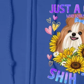 Shih Tzu Dog Lover Funny Cute Puppy Gift Full Zip Hoodie