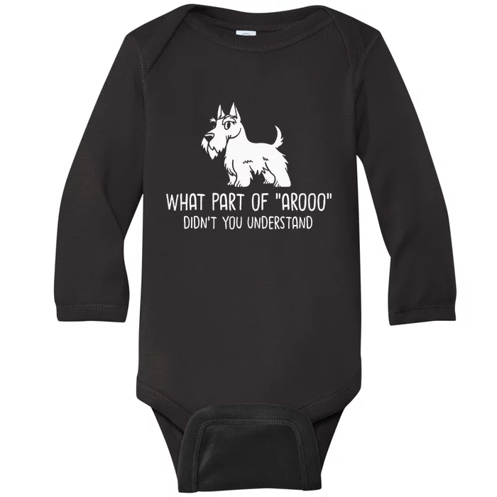 Scottish Terrier Dog Puppies Owner Lover Baby Long Sleeve Bodysuit