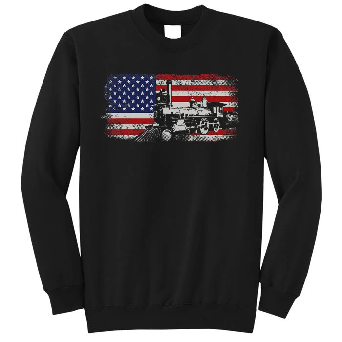 Steam Train Driver Trainspotting Locomotive Tall Sweatshirt