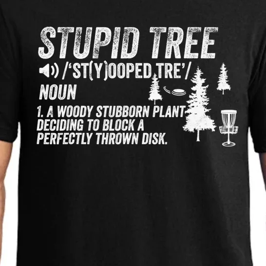 Stupid Tree Disc Golf Basket Retro Frisbee Golfing Golfer Pajama Set