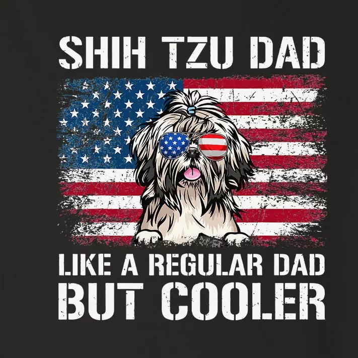 Shih Tzu Dad Like A Regular Dad But Cooler 4th Of July Toddler Long Sleeve Shirt