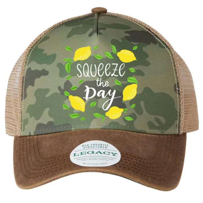 Squeeze The Day Lemons Quote Legacy Tie Dye Trucker Hat