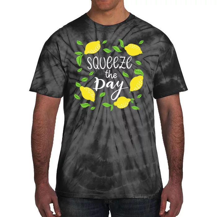 Squeeze The Day Lemons Quote Tie-Dye T-Shirt