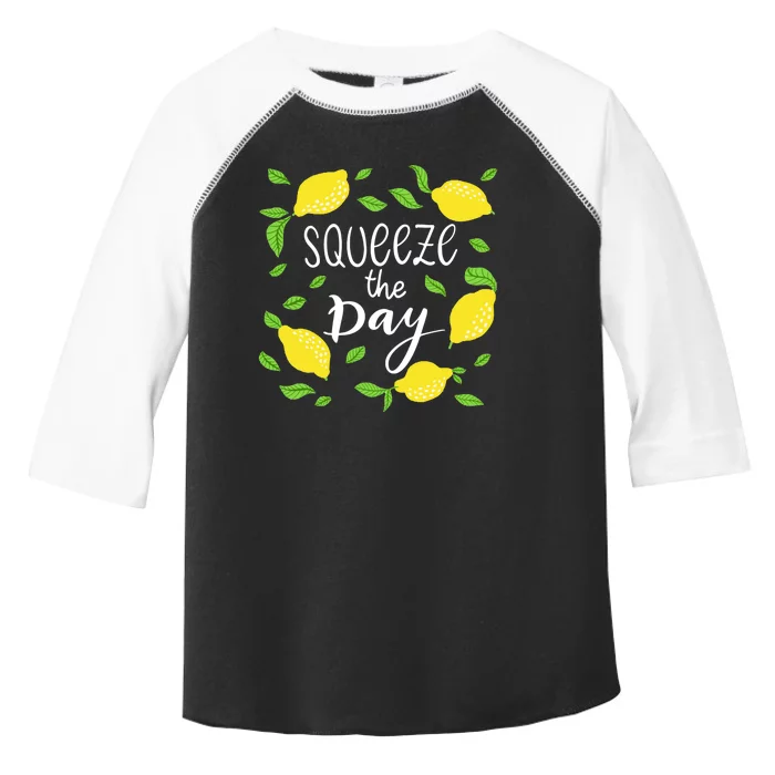 Squeeze The Day Lemons Quote Toddler Fine Jersey T-Shirt