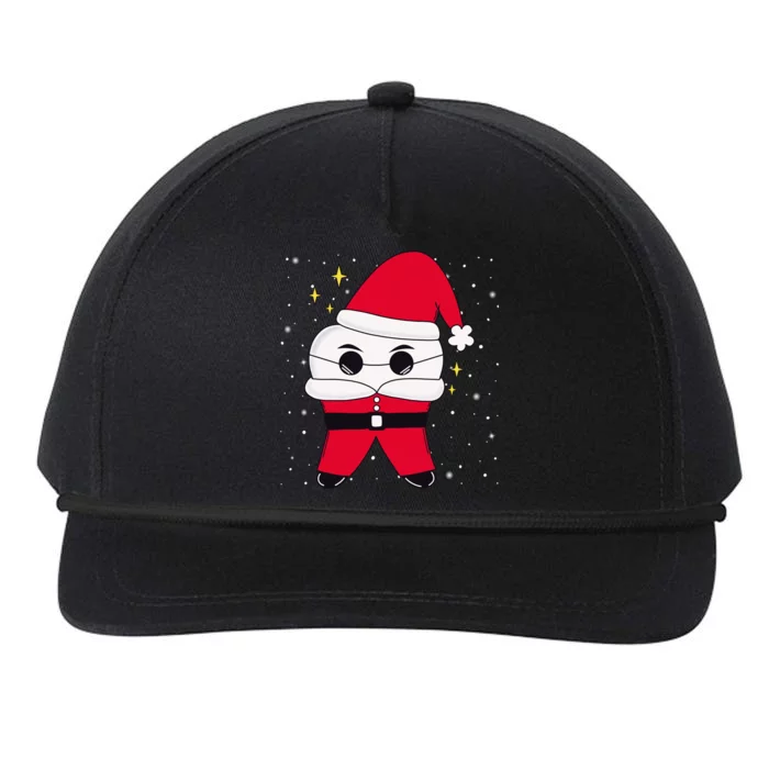 Santa Tooth Dentist Christmas Gift Snapback Five-Panel Rope Hat