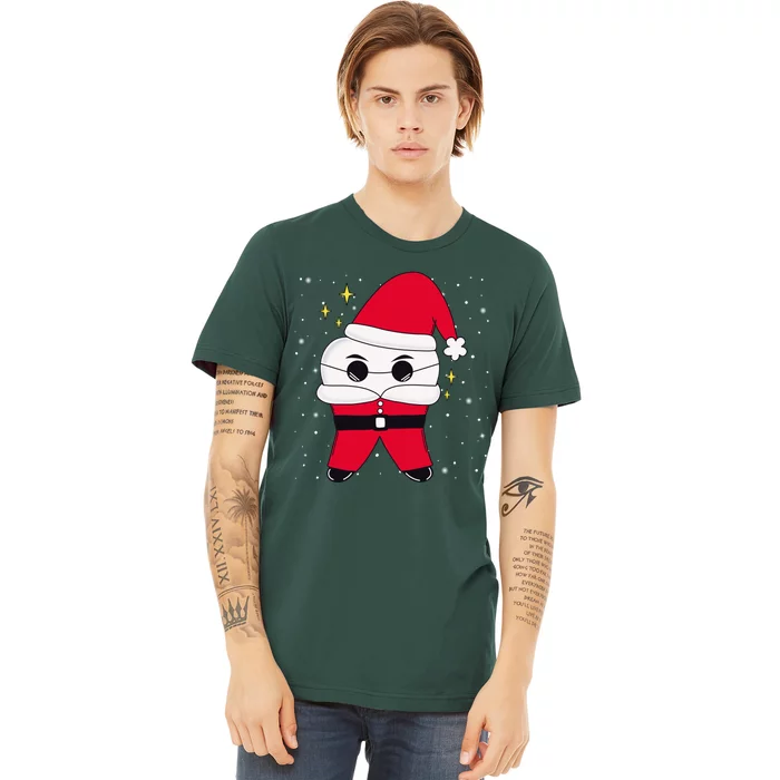 Santa Tooth Dentist Christmas Gift Premium T-Shirt