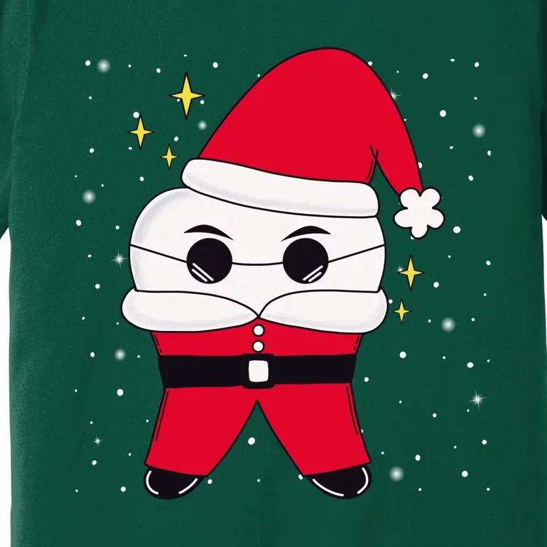 Santa Tooth Dentist Christmas Gift Premium T-Shirt