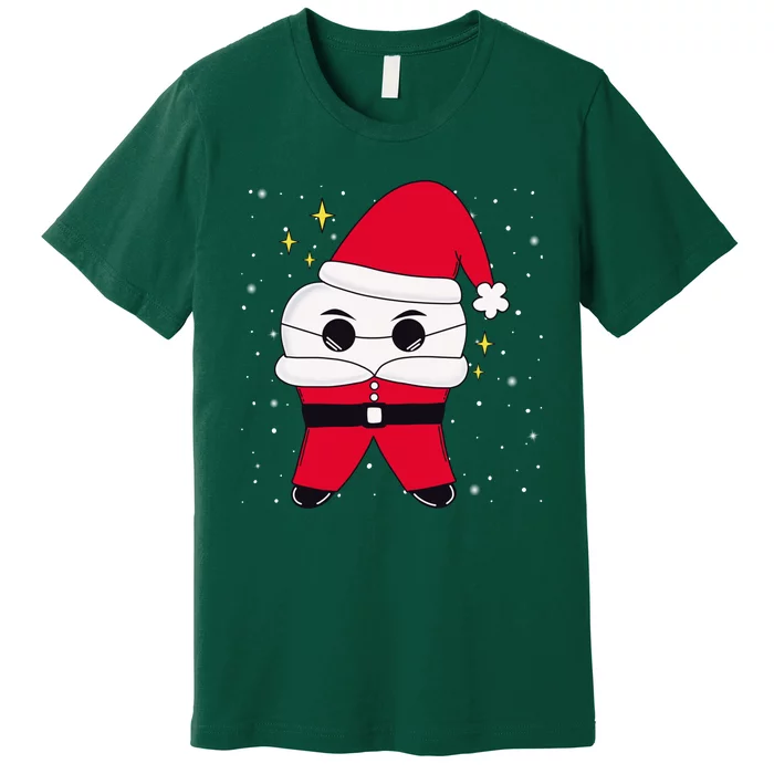 Santa Tooth Dentist Christmas Gift Premium T-Shirt