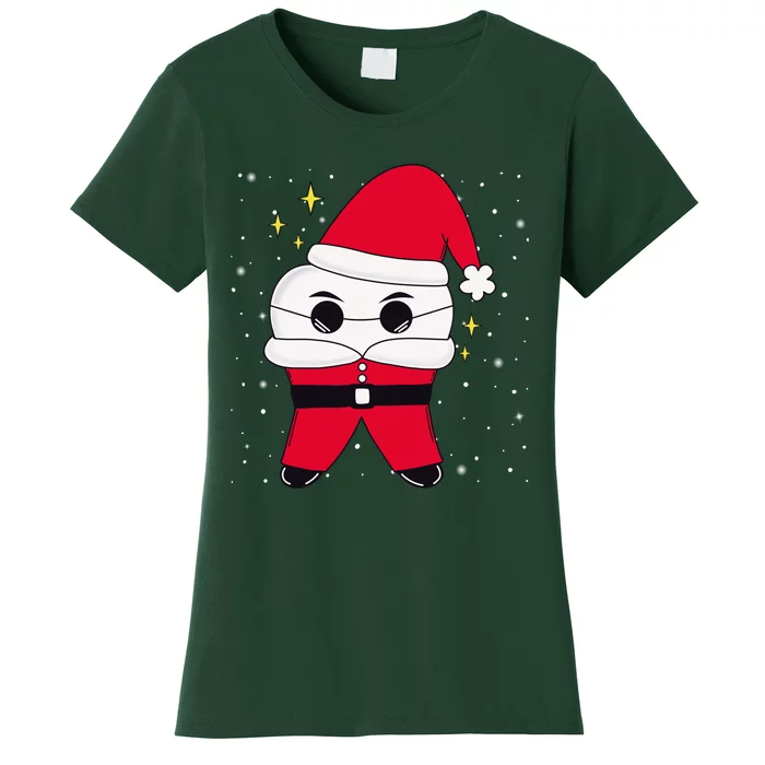 Santa Tooth Dentist Christmas Gift Women's T-Shirt